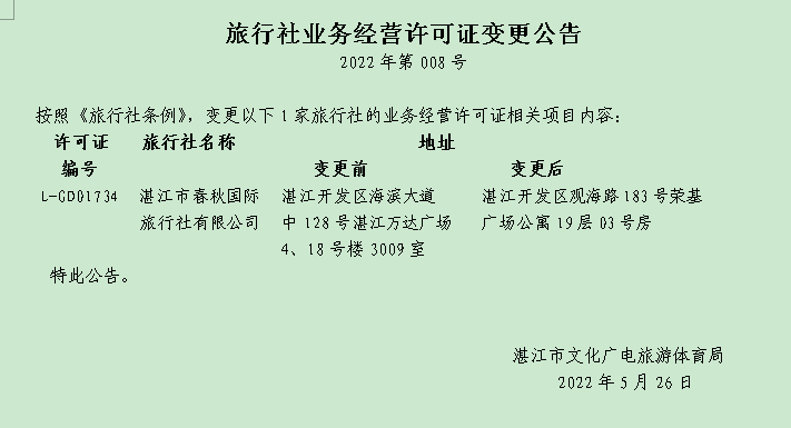 旅行社業(yè)務經(jīng)營許可證變更公告（2022年第008號）.png