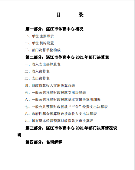 2021年湛江市體育中心部門決算目錄.png