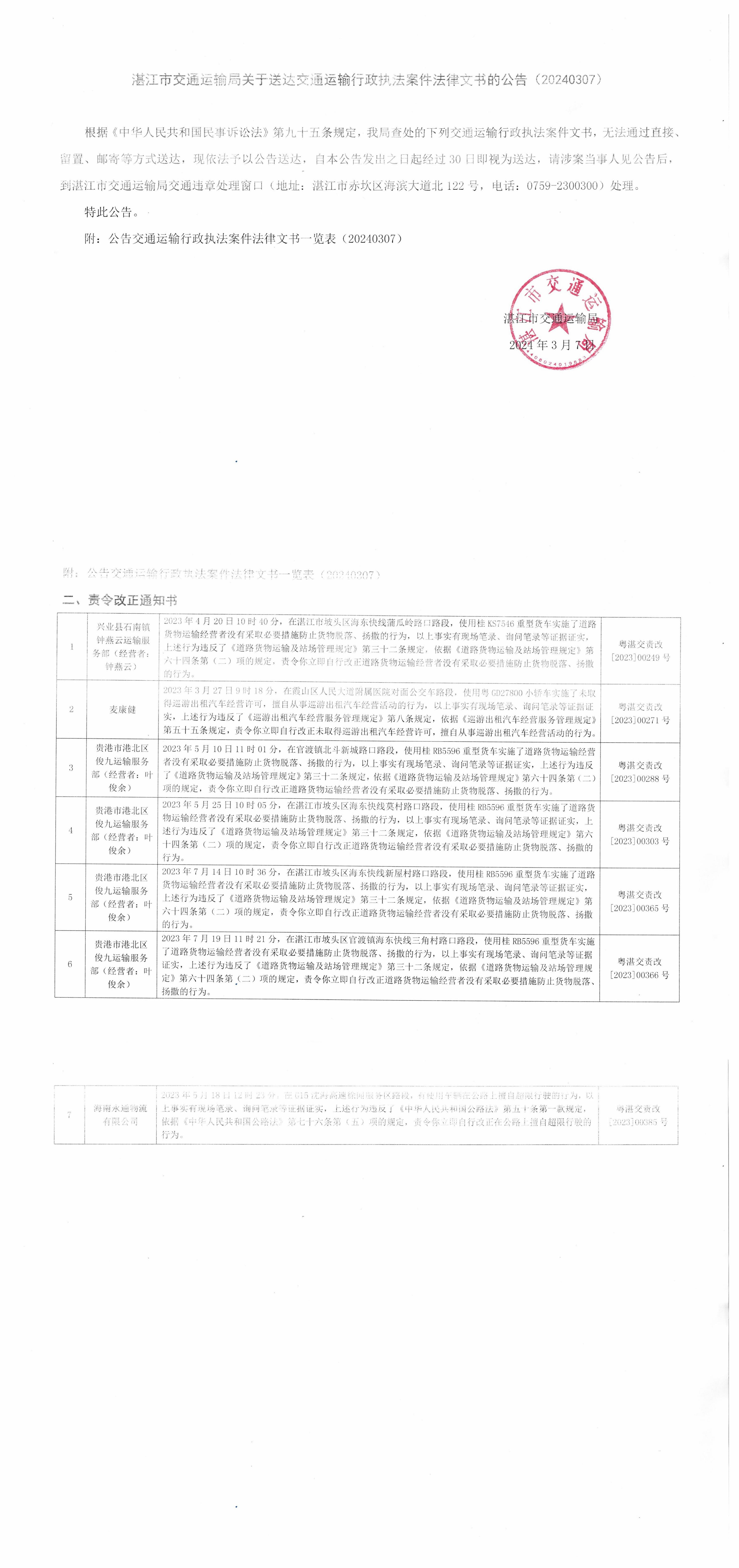 湛江市交通運輸局文書送達公告20240307.jpg