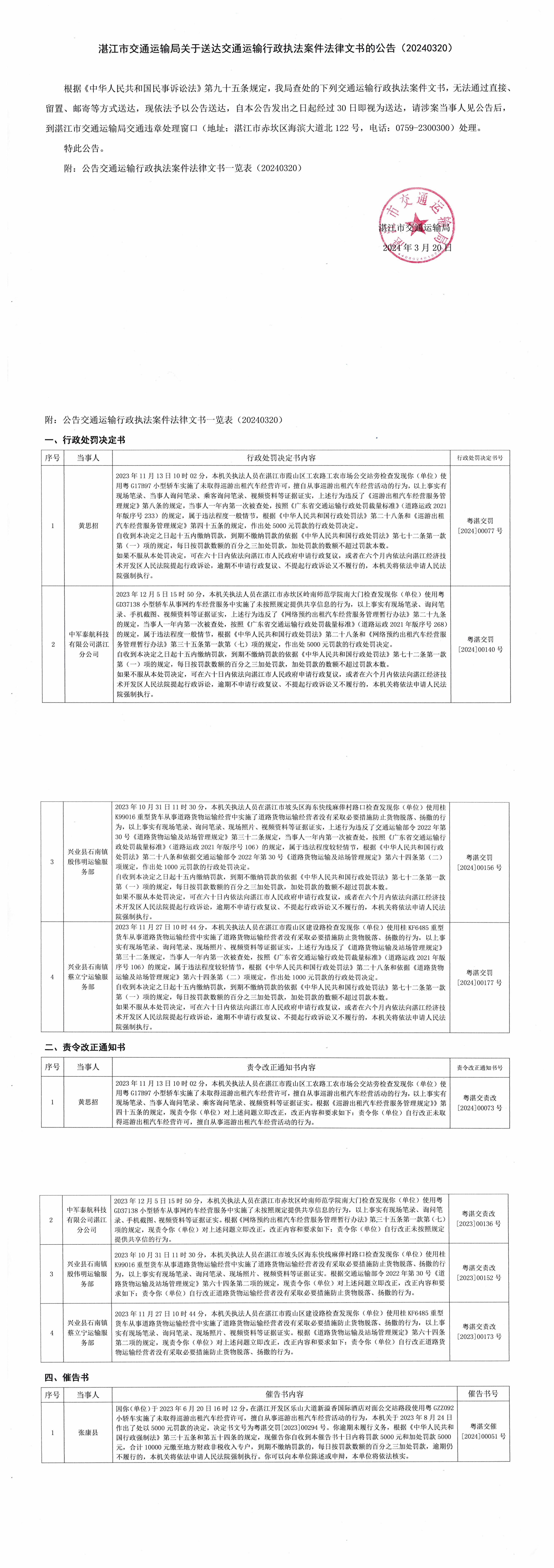 湛江市交通運(yùn)輸局文書(shū)送達(dá)公告20240320.jpg